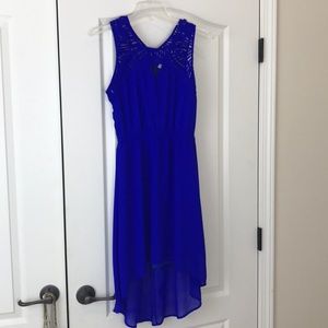 Royal blue hi-low dress size small